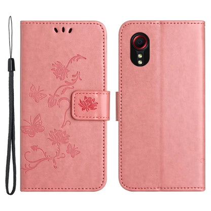 For Samsung Galaxy Xcover 7 Cell Phone Case Drop Resistant Imprinted PU Leather Wallet Cover