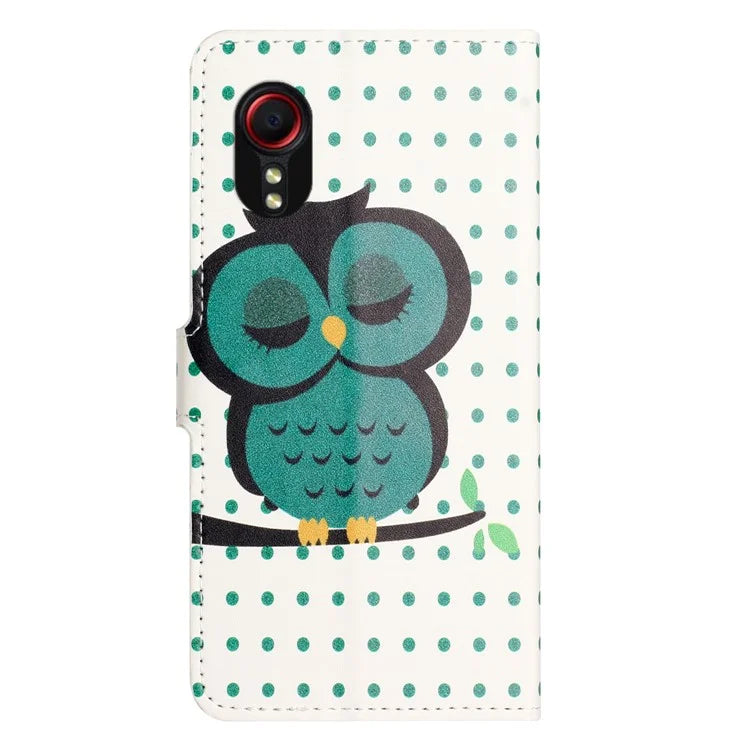 For Samsung Galaxy Xcover 7Case Leather Printed Pattern Phone Protective Cover