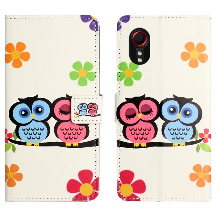 For Samsung Galaxy Xcover 7Case Leather Printed Pattern Phone Protective Cover