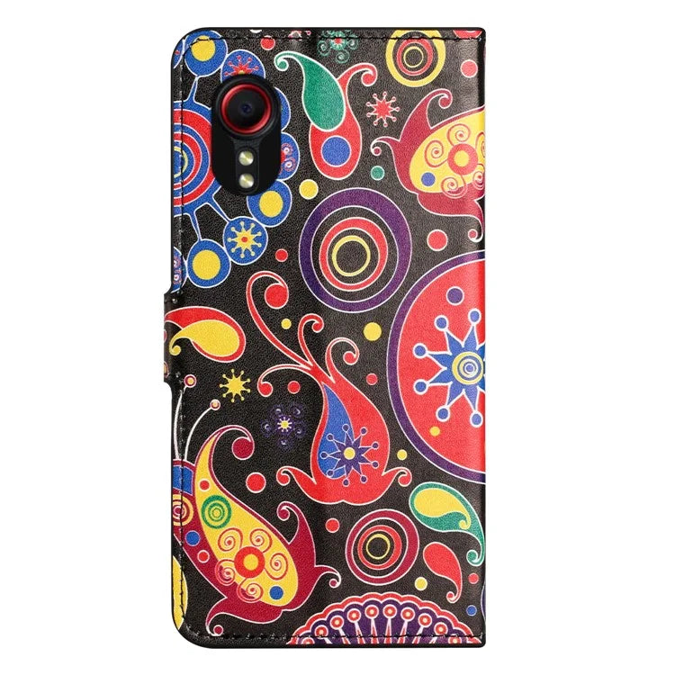 For Samsung Galaxy Xcover 7Case Leather Printed Pattern Phone Protective Cover