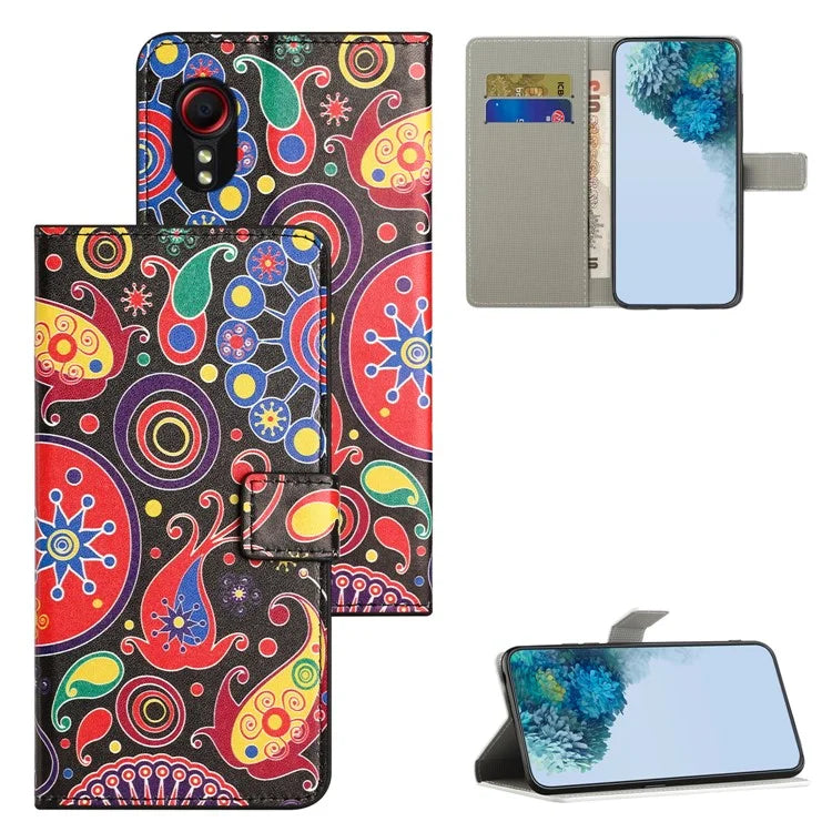 For Samsung Galaxy Xcover 7Case Leather Printed Pattern Phone Protective Cover