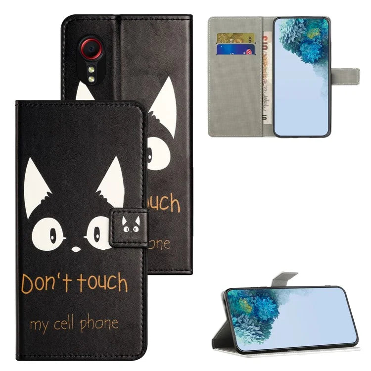 For Samsung Galaxy Xcover 7Case Leather Printed Pattern Phone Protective Cover