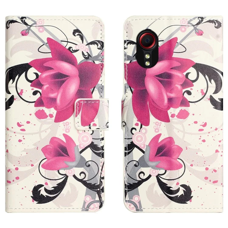 For Samsung Galaxy Xcover 7Case Leather Printed Pattern Phone Protective Cover