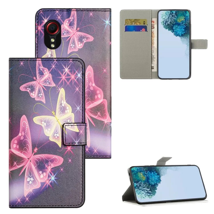 For Samsung Galaxy Xcover 7Case Leather Printed Pattern Phone Protective Cover