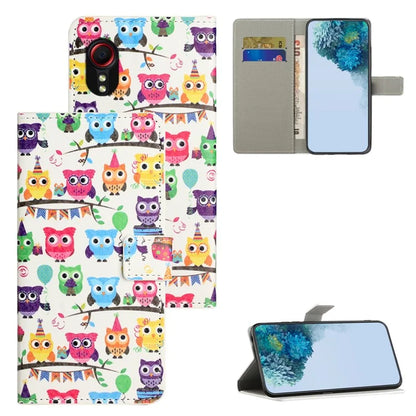 For Samsung Galaxy Xcover 7Case Leather Printed Pattern Phone Protective Cover
