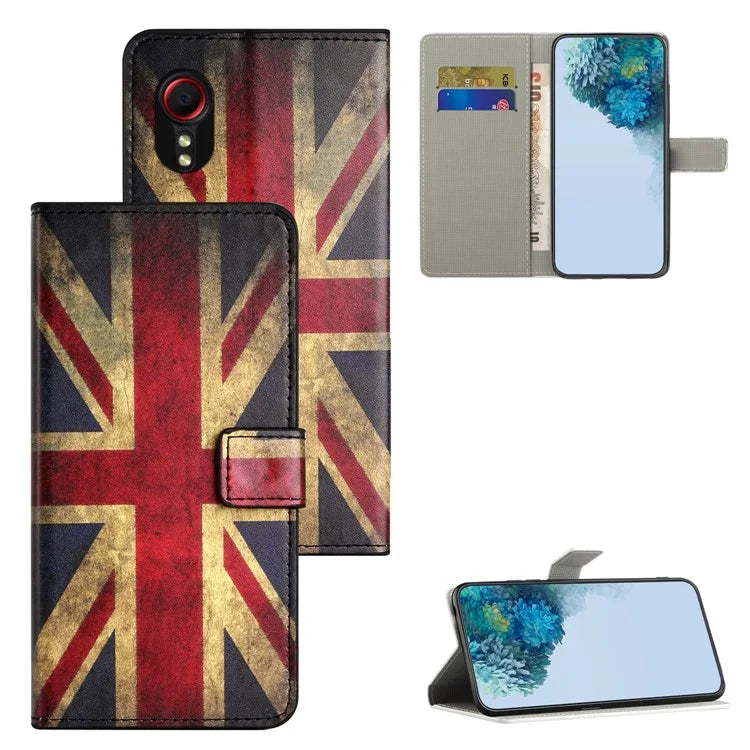 For Samsung Galaxy Xcover 7Case Leather Printed Pattern Phone Protective Cover
