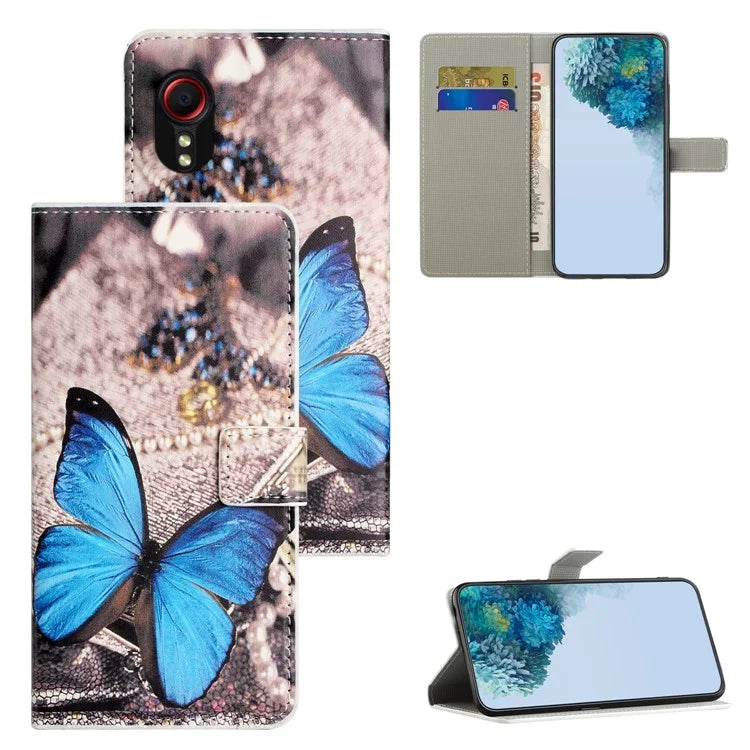 For Samsung Galaxy Xcover 7Case Leather Printed Pattern Phone Protective Cover