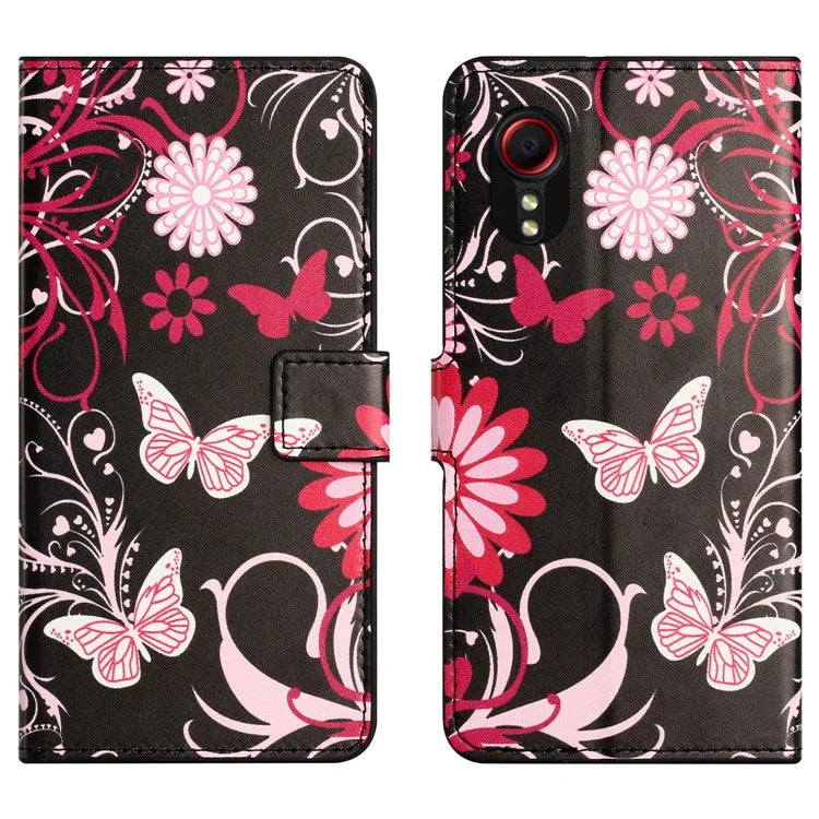 For Samsung Galaxy Xcover 7Case Leather Printed Pattern Phone Protective Cover