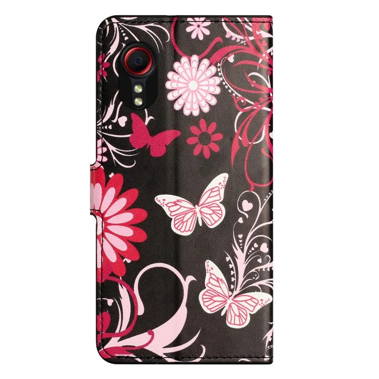 For Samsung Galaxy Xcover 7Case Leather Printed Pattern Phone Protective Cover
