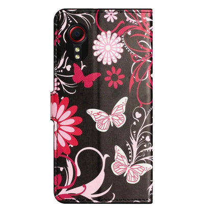 For Samsung Galaxy Xcover 7Case Leather Printed Pattern Phone Protective Cover