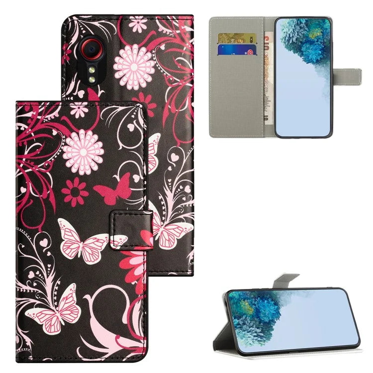For Samsung Galaxy Xcover 7Case Leather Printed Pattern Phone Protective Cover