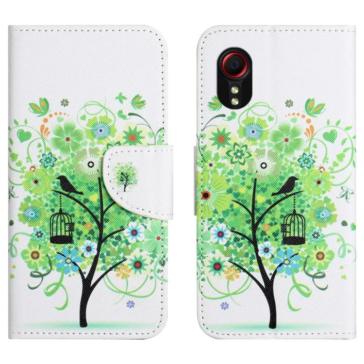 For Samsung Galaxy Xcover 7 Magnetic Phone Case Pattern Printing Folio Sand Cover
