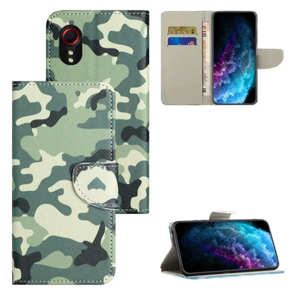 For Samsung Galaxy Xcover 7 Magnetic Phone Case Pattern Printing Folio Sand Cover