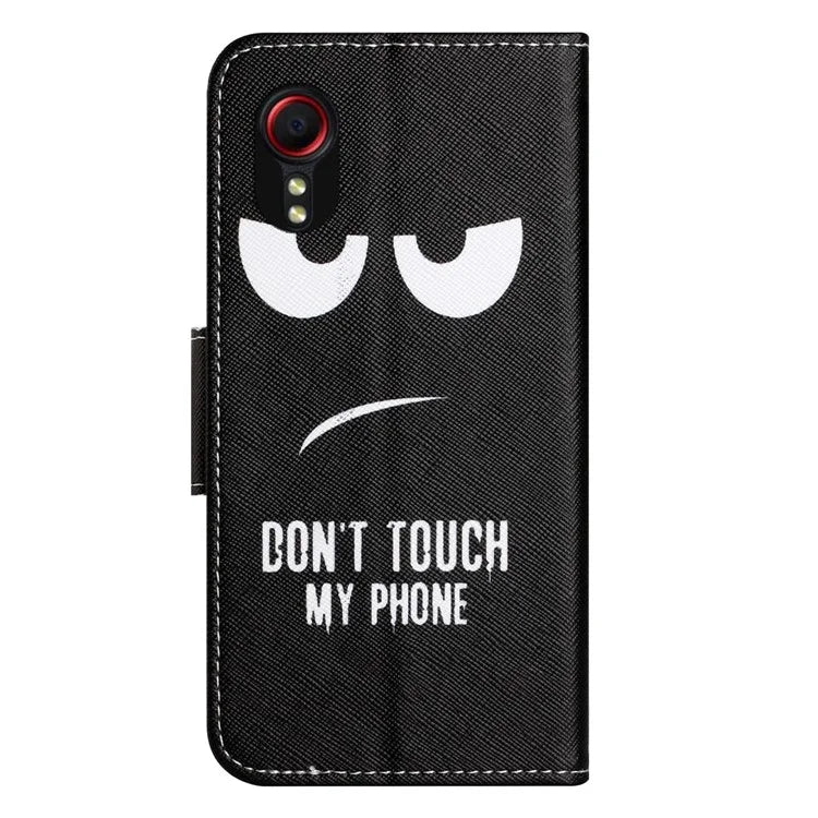 For Samsung Galaxy Xcover 7 Magnetic Phone Case Pattern Printing Folio Sand Cover