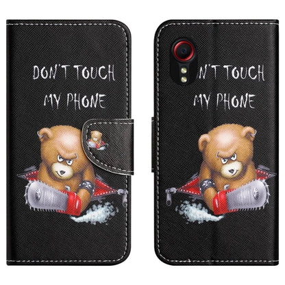 For Samsung Galaxy Xcover 7 Magnetic Phone Case Pattern Printing Folio Sand Cover