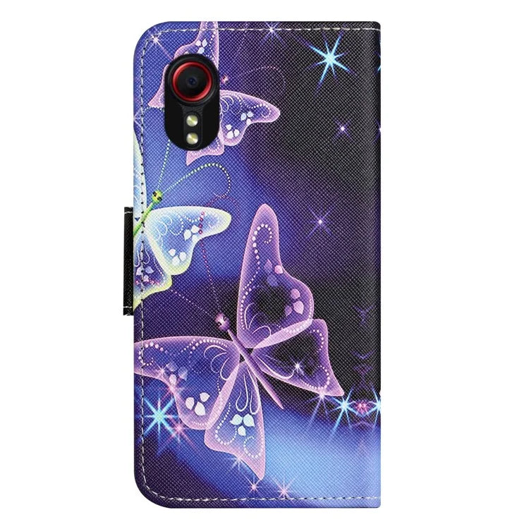 For Samsung Galaxy Xcover 7 Magnetic Phone Case Pattern Printing Folio Sand Cover