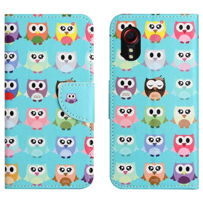For Samsung Galaxy Xcover 7 Magnetic Phone Case Pattern Printing Folio Sand Cover