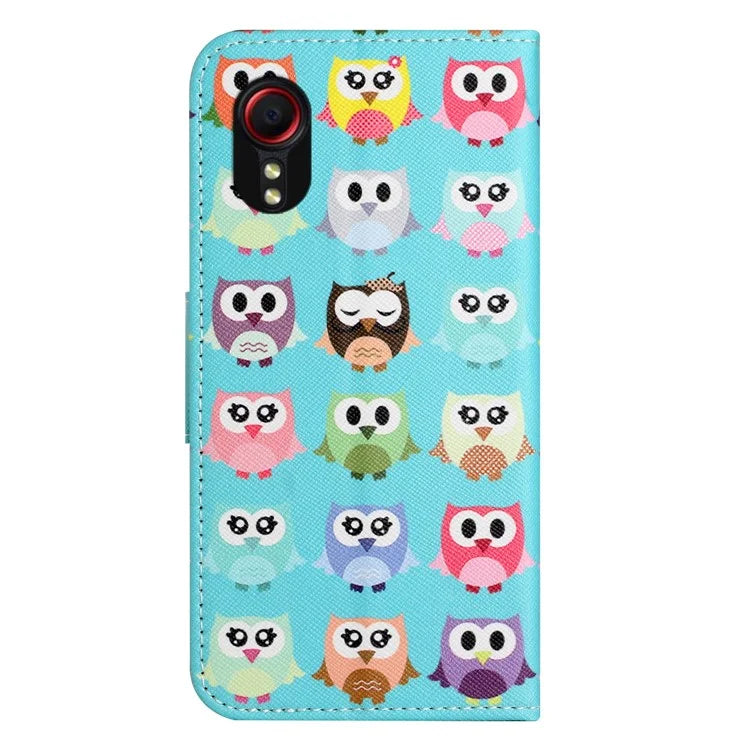 For Samsung Galaxy Xcover 7 Magnetic Phone Case Pattern Printing Folio Sand Cover