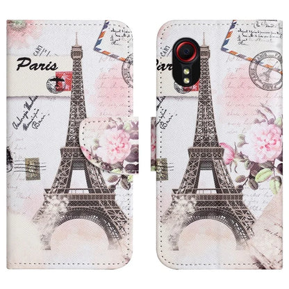 For Samsung Galaxy Xcover 7 Magnetic Phone Case Pattern Printing Folio Sand Cover