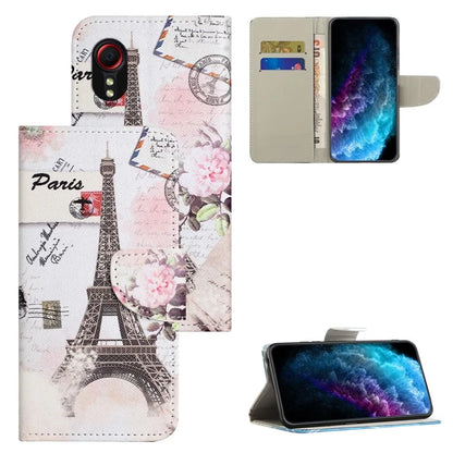 For Samsung Galaxy Xcover 7 Magnetic Phone Case Pattern Printing Folio Sand Cover