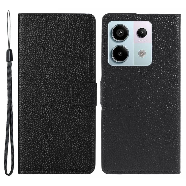 For Xiaomi Redmi Note 13 Pro 5G / Poco X6 5G Cell Phone Case Litchi Texture PU Leather Drop-proof Cover