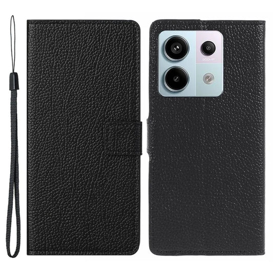 For Xiaomi Redmi Note 13 Pro 5G / Poco X6 5G Cell Phone Case Litchi Texture PU Leather Drop-proof Cover