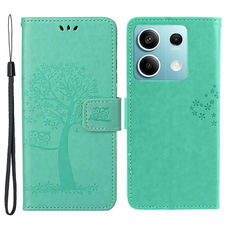 For Xiaomi Redmi Note 13 Pro 5G / Poco X6 5G Cell Phone Case Imprinted Anti-fall Leather Wallet Cover