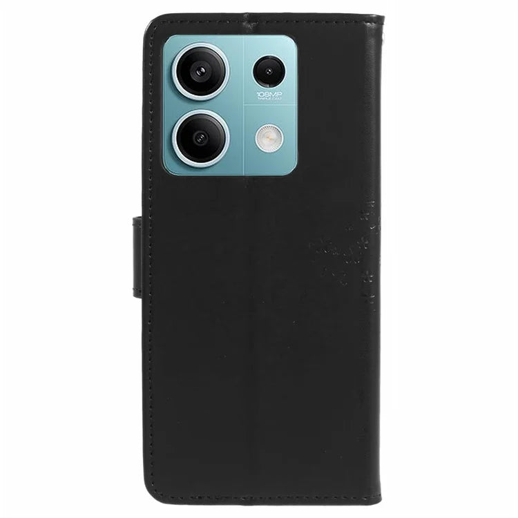For Xiaomi Redmi Note 13 Pro 5G / Poco X6 5G Cell Phone Case Imprinted Anti-fall Leather Wallet Cover
