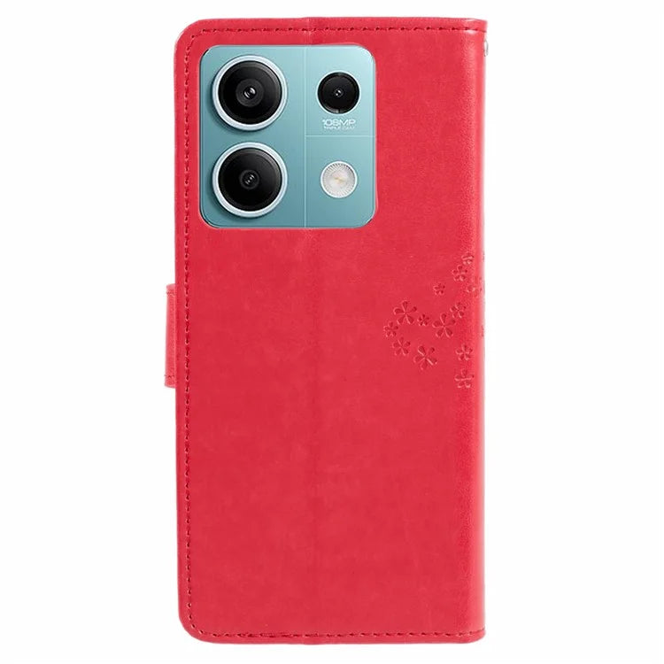 For Xiaomi Redmi Note 13 Pro 5G / Poco X6 5G Cell Phone Case Imprinted Anti-fall Leather Wallet Cover