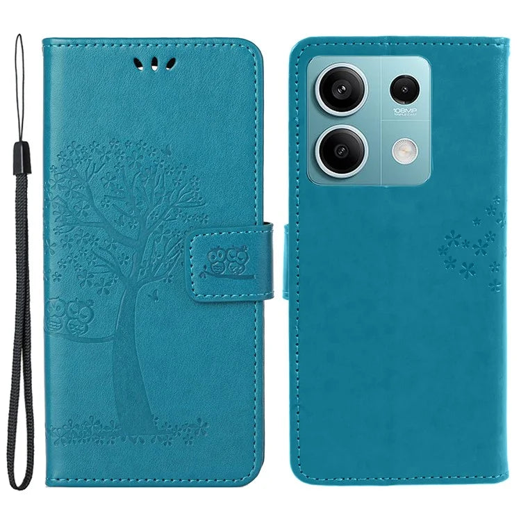 For Xiaomi Redmi Note 13 Pro 5G / Poco X6 5G Cell Phone Case Imprinted Anti-fall Leather Wallet Cover