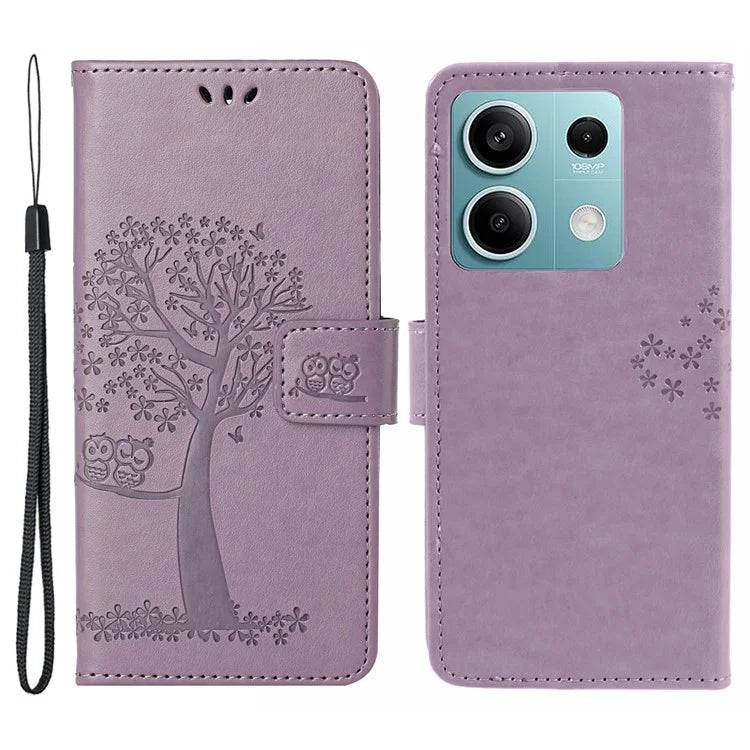 For Xiaomi Redmi Note 13 Pro 5G / Poco X6 5G Cell Phone Case Imprinted Anti-fall Leather Wallet Cover