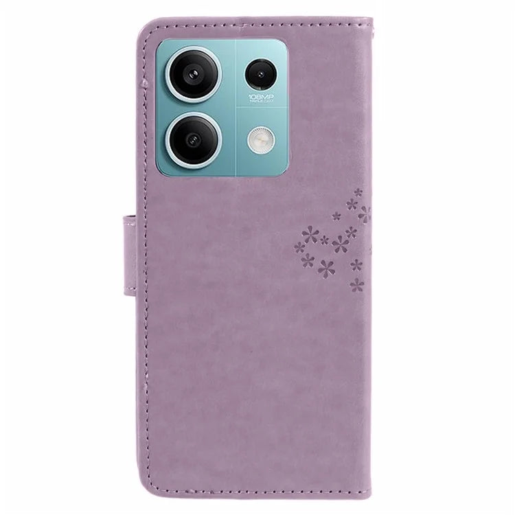 For Xiaomi Redmi Note 13 Pro 5G / Poco X6 5G Cell Phone Case Imprinted Anti-fall Leather Wallet Cover