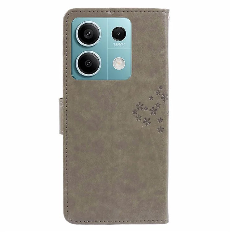 For Xiaomi Redmi Note 13 Pro 5G / Poco X6 5G Cell Phone Case Imprinted Anti-fall Leather Wallet Cover