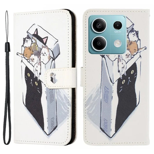 For Xiaomi Redmi Note 13 Pro 5G / Poco X6 5G Phone Case 3D Pattern Leather Wallet Cover