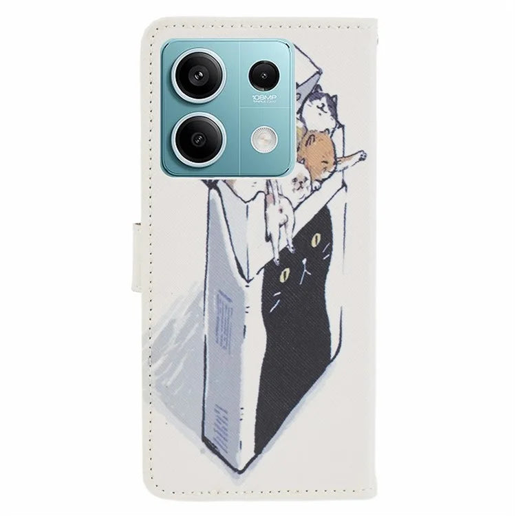 For Xiaomi Redmi Note 13 Pro 5G / Poco X6 5G Phone Case 3D Pattern Leather Wallet Cover