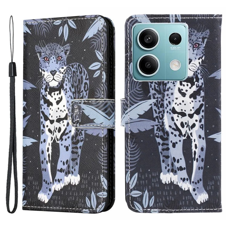 For Xiaomi Redmi Note 13 Pro 5G / Poco X6 5G Phone Case 3D Pattern Leather Wallet Cover