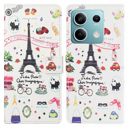For Xiaomi Redmi Note 13 Pro 5G / Poco X6 5G Case Pattern Printing Folio PU Leather Phone Cover