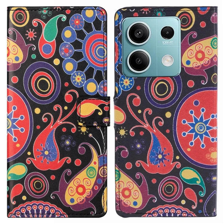 For Xiaomi Redmi Note 13 Pro 5G / Poco X6 5G Case Pattern Printing Folio PU Leather Phone Cover
