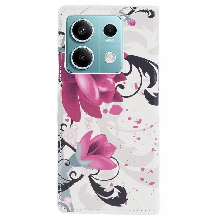 For Xiaomi Redmi Note 13 Pro 5G / Poco X6 5G Case Pattern Printing Folio PU Leather Phone Cover