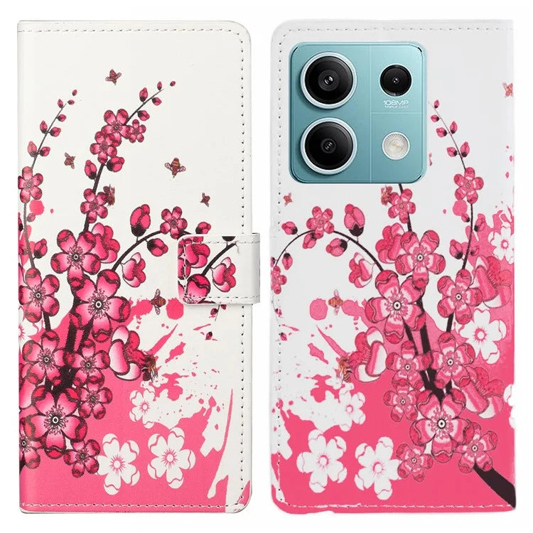 For Xiaomi Redmi Note 13 Pro 5G / Poco X6 5G Case Pattern Printing Folio PU Leather Phone Cover