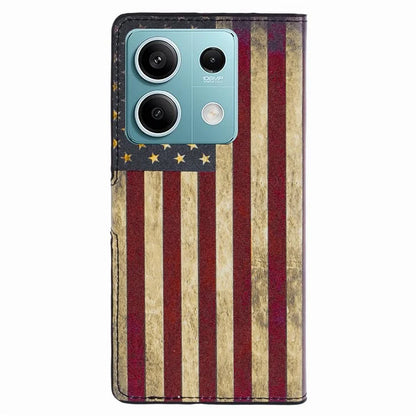 For Xiaomi Redmi Note 13 Pro 5G / Poco X6 5G Case Pattern Printing Folio PU Leather Phone Cover