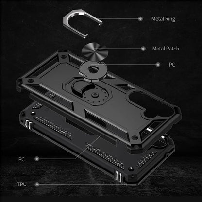 For Samsung Galaxy A35 5G Cell Phone Case Ring Kickstand TPU+PC Drop-proof Back Cover