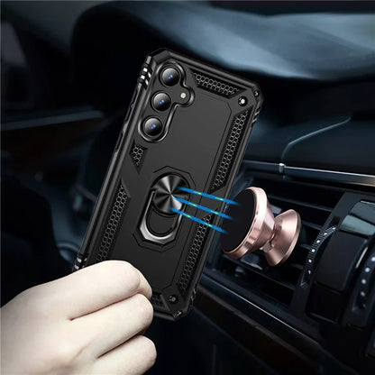 For Samsung Galaxy A35 5G Cell Phone Case Ring Kickstand TPU+PC Drop-proof Back Cover
