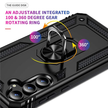 For Samsung Galaxy A35 5G Cell Phone Case Ring Kickstand TPU+PC Drop-proof Back Cover