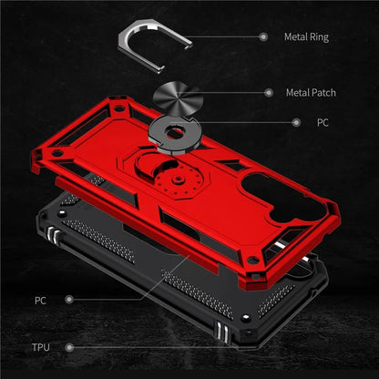For Samsung Galaxy A35 5G Cell Phone Case Ring Kickstand TPU+PC Drop-proof Back Cover