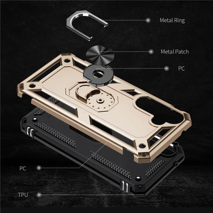 For Samsung Galaxy A35 5G Cell Phone Case Ring Kickstand TPU+PC Drop-proof Back Cover