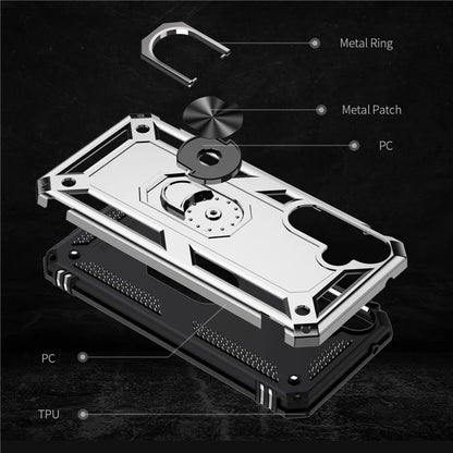 For Samsung Galaxy A35 5G Cell Phone Case Ring Kickstand TPU+PC Drop-proof Back Cover