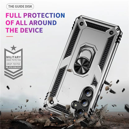 For Samsung Galaxy A35 5G Cell Phone Case Ring Kickstand TPU+PC Drop-proof Back Cover
