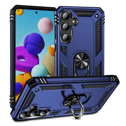 For Samsung Galaxy A55 5G Cell Phone Case Anti-scratch TPU+PC Cover with Ring Kickstand