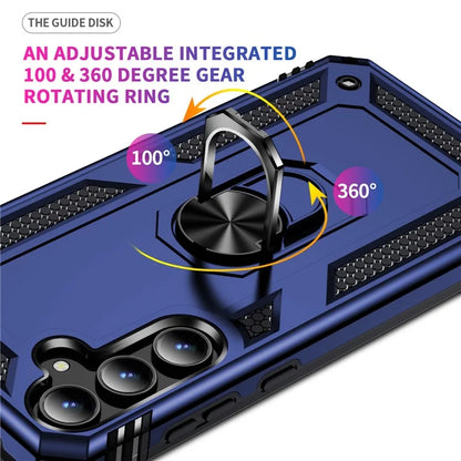 For Samsung Galaxy A55 5G Cell Phone Case Anti-scratch TPU+PC Cover with Ring Kickstand